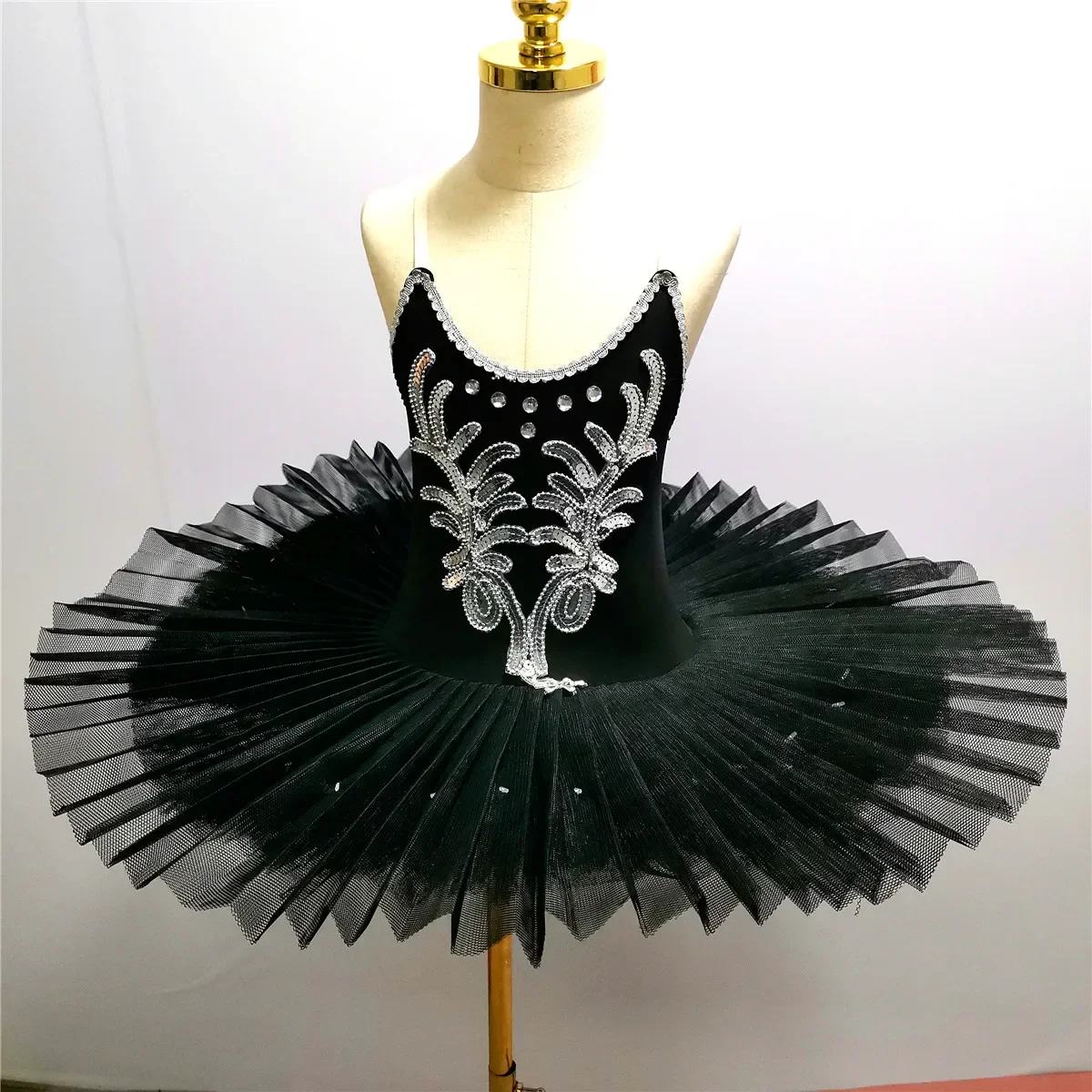 Zwarte Ballet Tutu Rok Voor Kinderen Zwanenmeer Kostuums Kinderen Buikdans Kleding Stage Performance Jurk