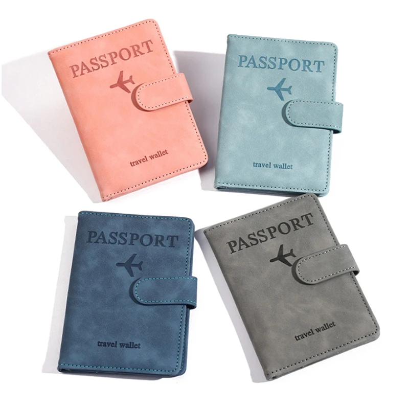 Porte-passeport antimagnétique et antivol, étui de voyage, portefeuille pour cartes de crédit, livre de passeport en cuir pour femmes et hommes