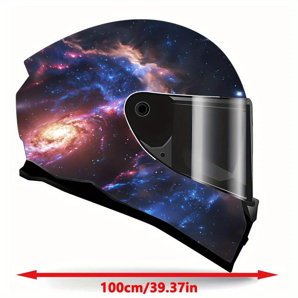 Purple star river flowing, delicate, cool, gift, motorcycle helmet sticker - durable PVC, motorcycle racing helmet aesthetic sti