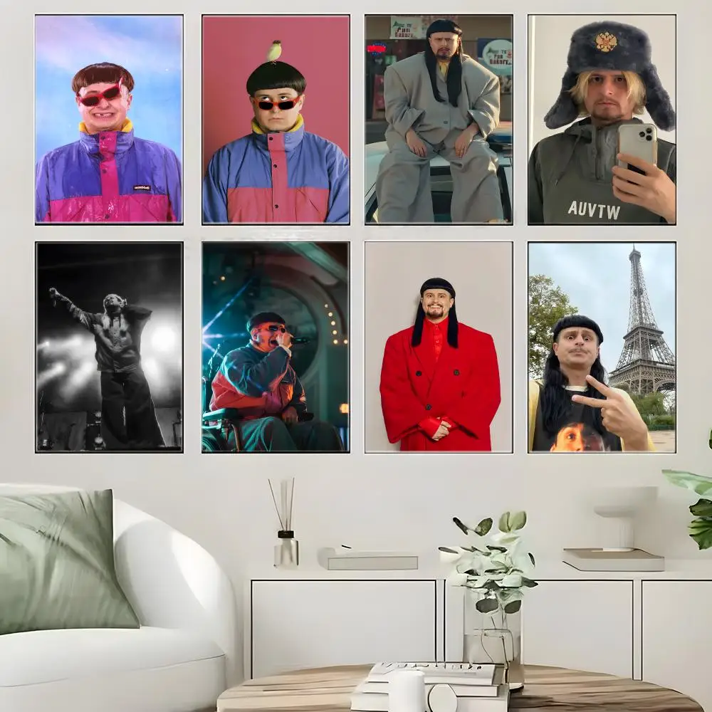 Weird Pop Rap O-Oliver Tree Poster  Self-adhesive Art Waterproof Paper Sticker Coffee House Bar Room Wall Decor