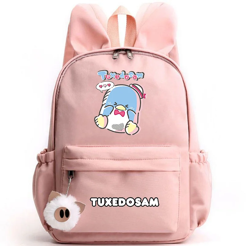 

Cute Tuxedosam Backpack for Girl Boy Student Teenager Rucksack Women Casual School Bags Travel Rabbit Ears Mochila