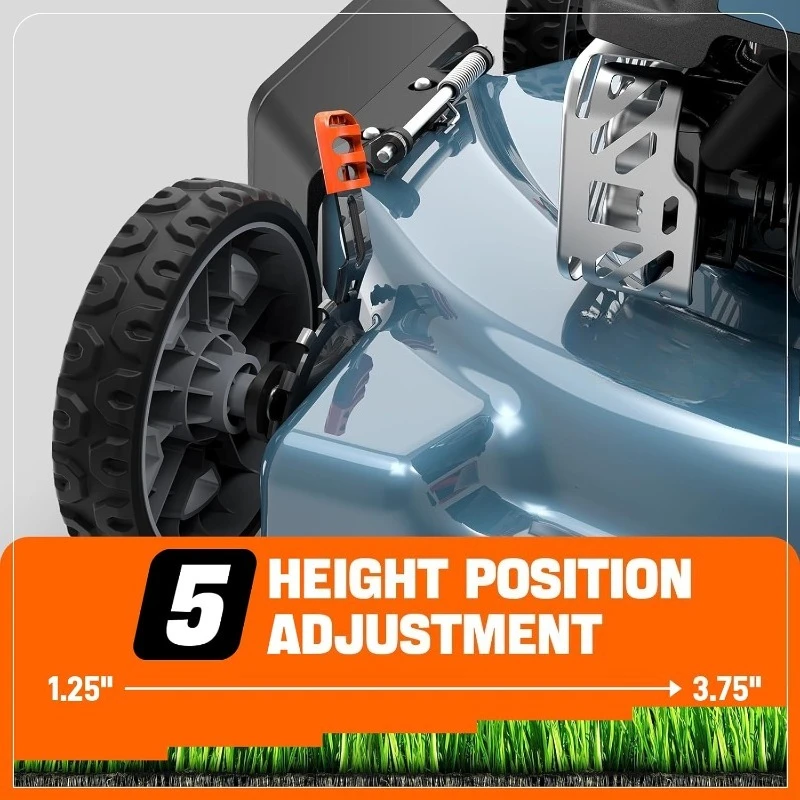 جزازة عشب تعمل بالغاز 144 سم مكعب، جزازة دفع ذات 4 دورات مقاس 20 بوصة، تفريغ جانبي، تعديل ارتفاع القطع 5 أوضاع، ضوضاء منخفضة (LSPG-L5) #3