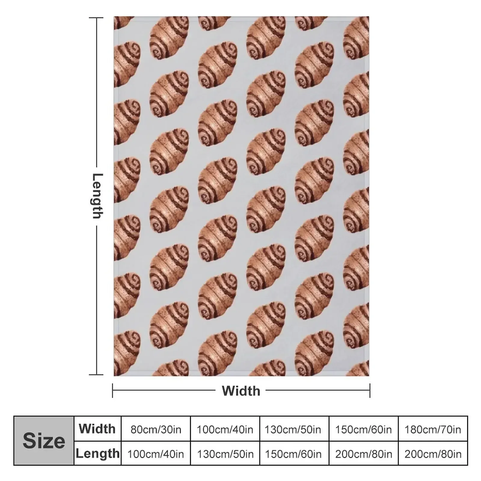 Franzbr?tchen - Watercolour Illustration Throw Blanket couch cozy soft plush fuzzy picnic outdoor blanket