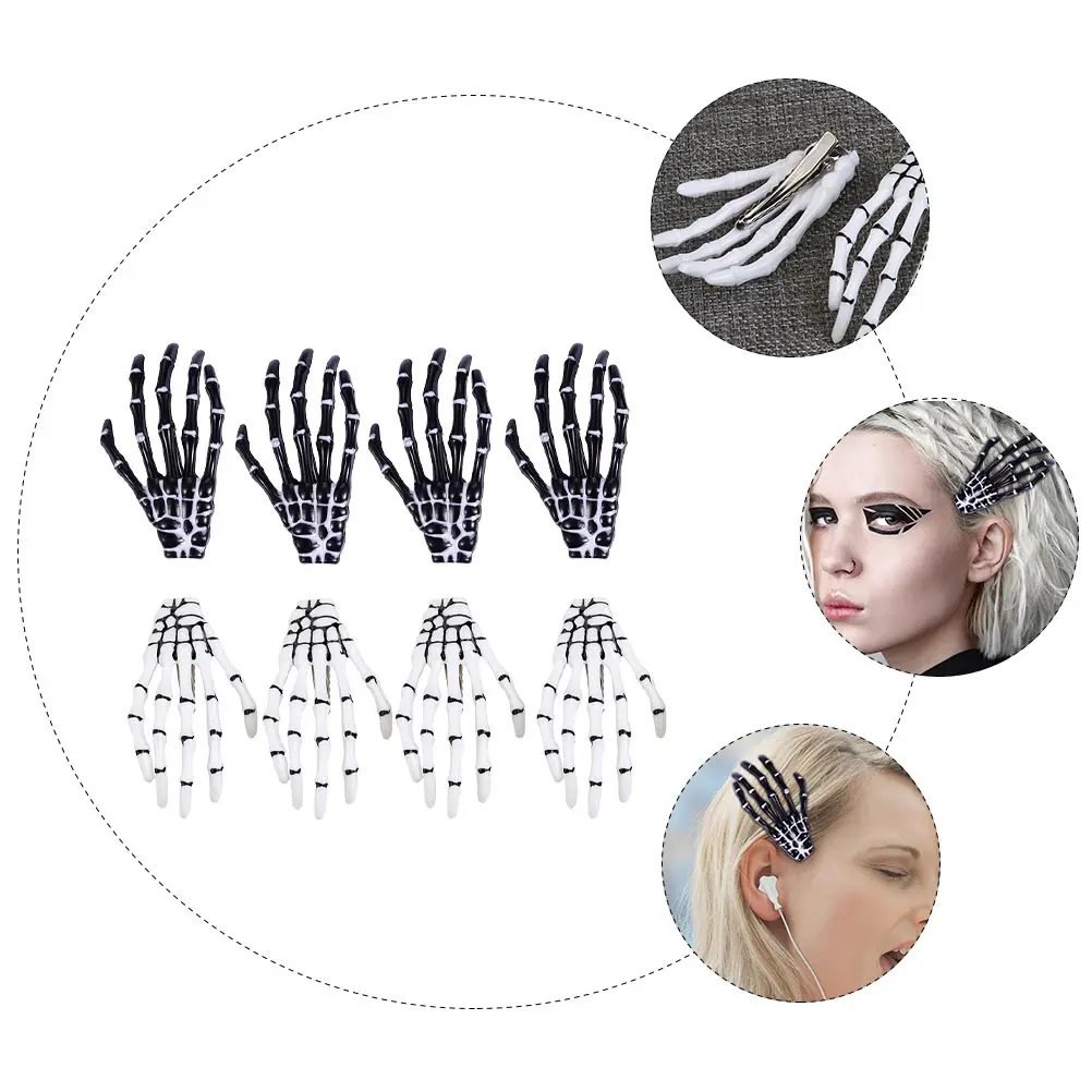 

8Pcs Halloween Hair Clips Stylish Barrettes Functional Hair Ornaments for Festival Costume Decoration