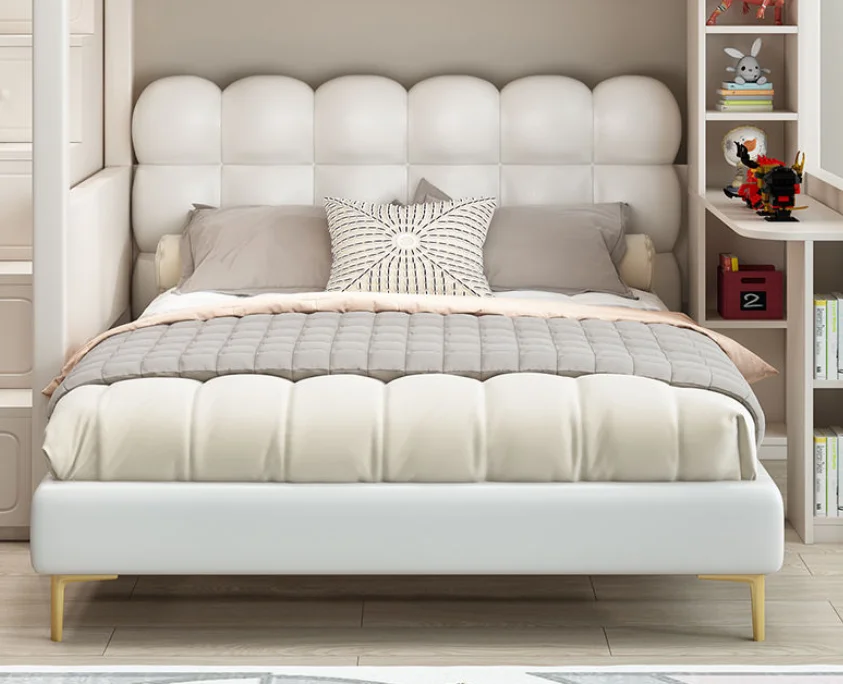 Children's Room Multifunctional Staggered Bunk Bed with Upper and Lower Bunk Beds