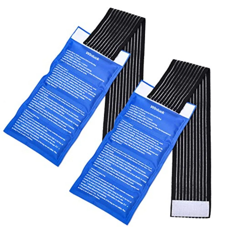 

Gel Ice Cold Packs - 2-Piece Set Soft Reusable Cold/Hot Compress, Provides Alleviate Joint and Muscle Pain. Flexible Therapy fr