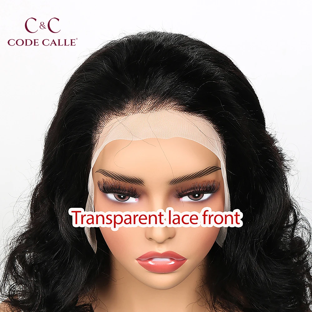 14 inch Body Wave 13x4 transparent Lace Front bob Wig Short Brazilian Virgin Human Hair Wig For Black Women Upgrade 180% Density