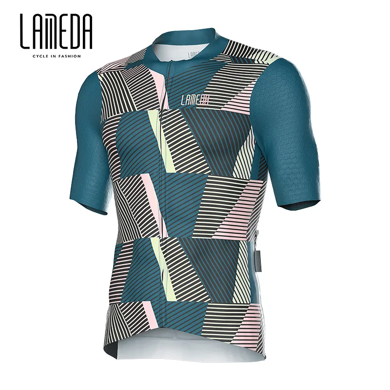 LAMEDA Bicycle Cycling Jersey Men Cycling Clothes Quick-drying Sweat-wicking Short Sleeve Highway Mountain Bike Cycling Jersey