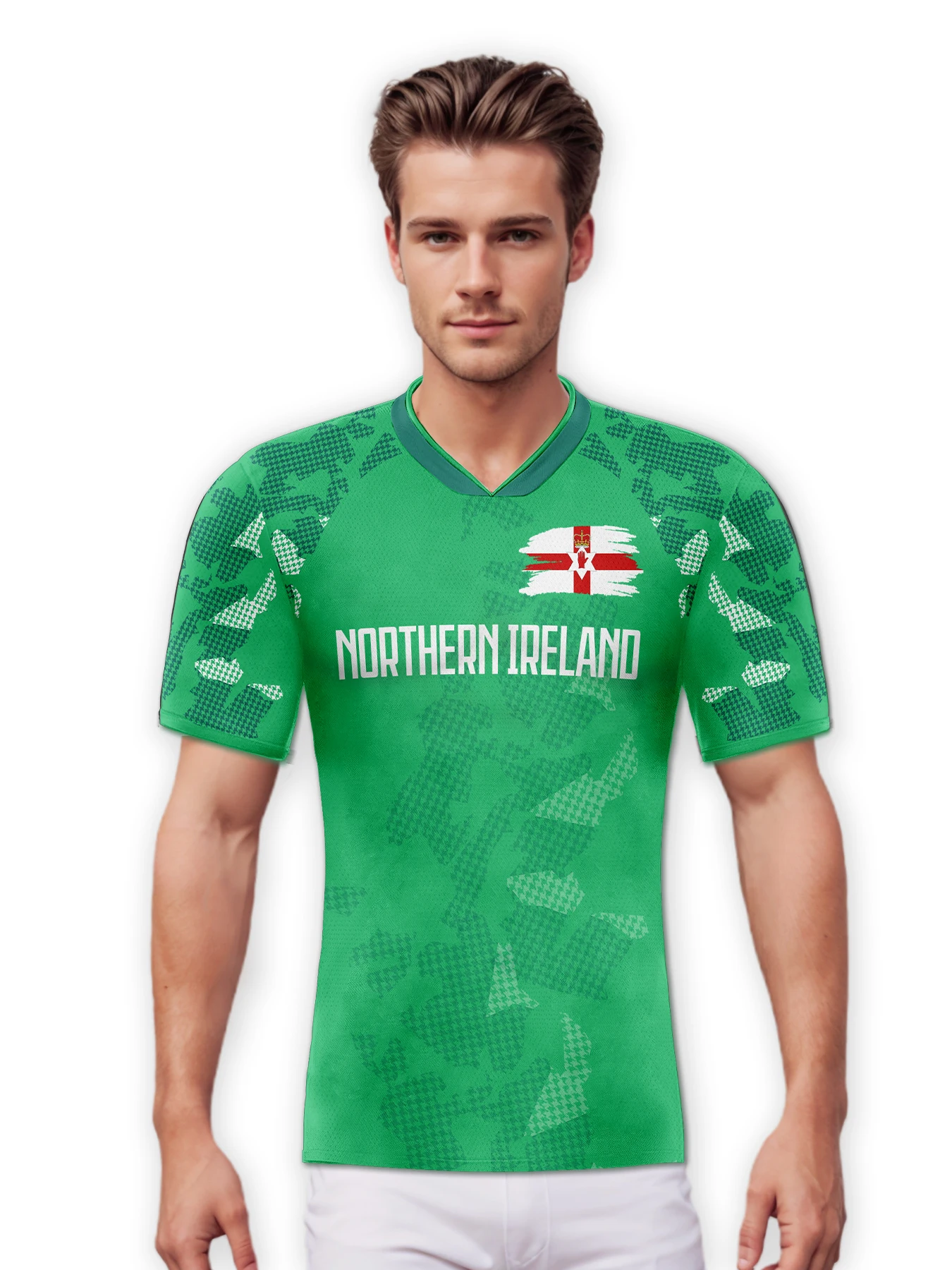 Custom Northern Ireland Soccer Jersey Personalized Name Number National Team Football Shirt Flag Design for Men Kids Women