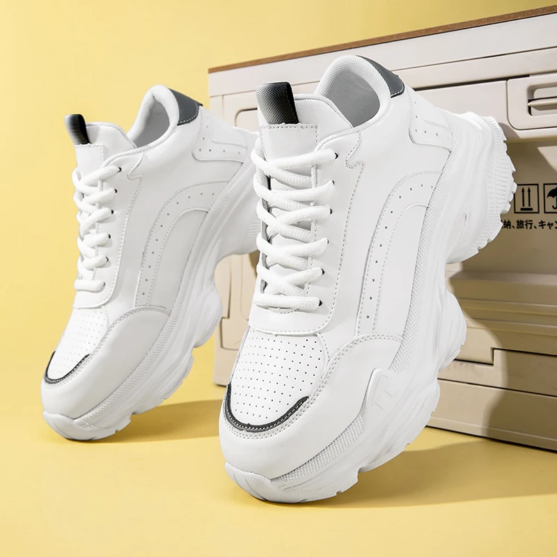 

Advanced New Thick Soled Men Shoes with Increased Height Casual Lightweight Shock-absorbing Youthful Sports Fashion Shoes