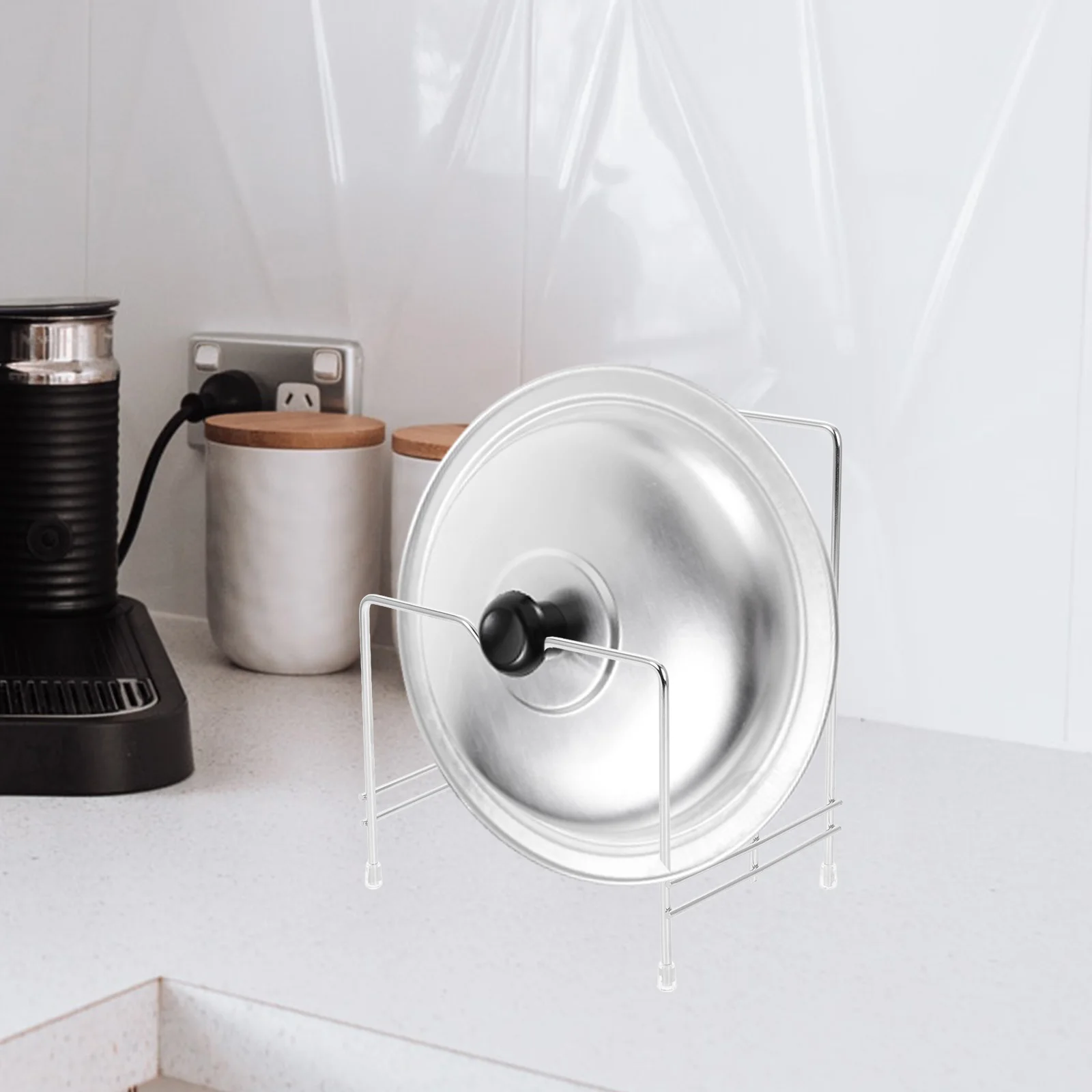 

3 Layers Stainless Steel Pot Lid Holder Multifunctional Bakeware Cutting Board Organizer Cookware Rack For Kitchen Cabinet