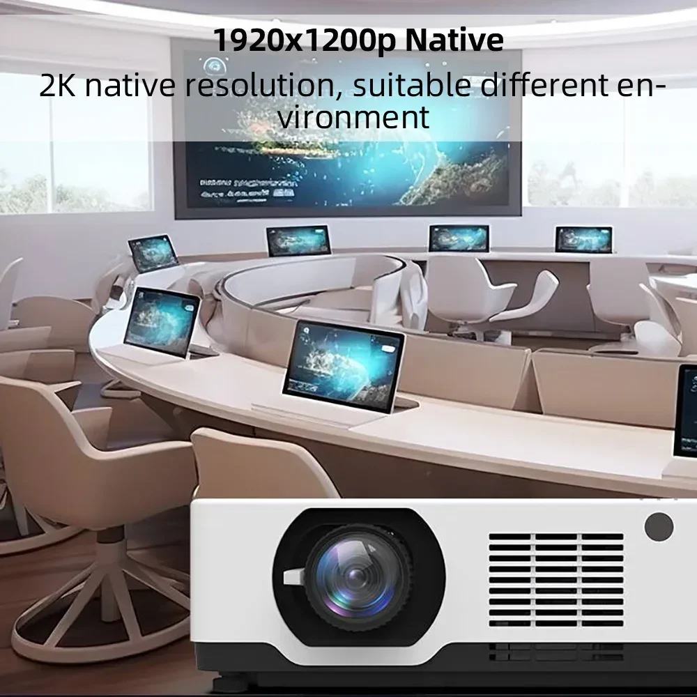 2025/Yinzam WU8 2K UHD جهاز عرض احترافي عالي اللومن، واجهات متعددة ثلاثية الأبعاد ثلاثية الأبعاد جهاز عرض فيديو خارجي عالي الطاقة #4