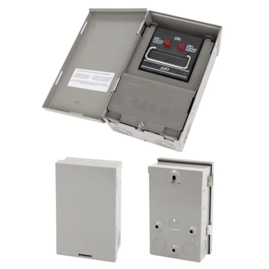 Amp Pull-Out Disconnect Switch with Non-FusedPole 3Wire Phase AC Disconnect Metal Box for Mini Split Air Conditioning Home and