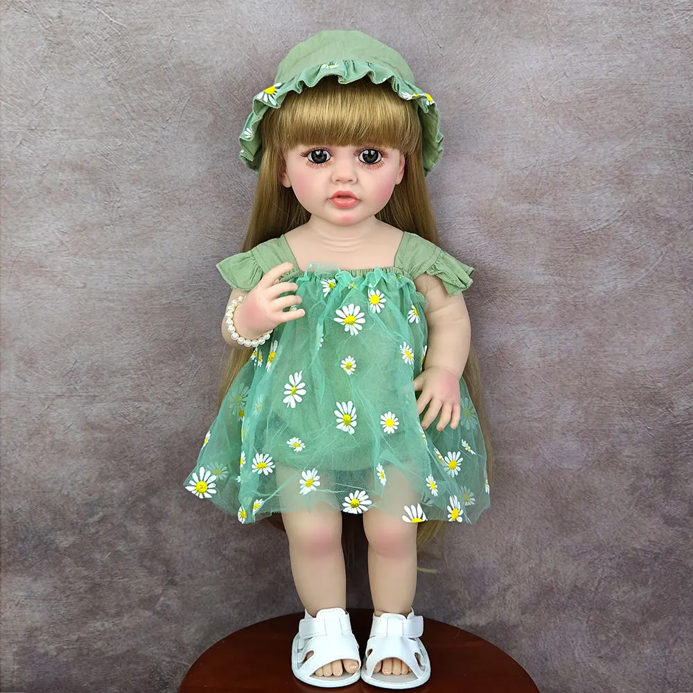 

22Inch Lifelike Reborn Baby Girl Doll Accompany Washable Punchable Simulation Doll Playmates Toy Festival Gift for Children