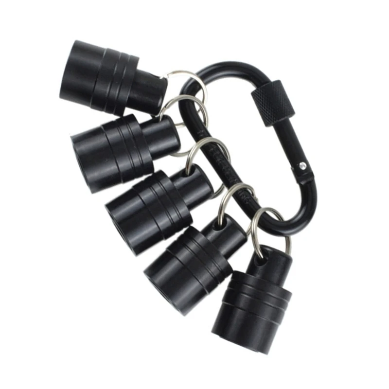 Bộ móc chìa khóa 1/4 Bit Holder, có móc carabiner toàn dành cho người xây dựng và người thợ 37JD