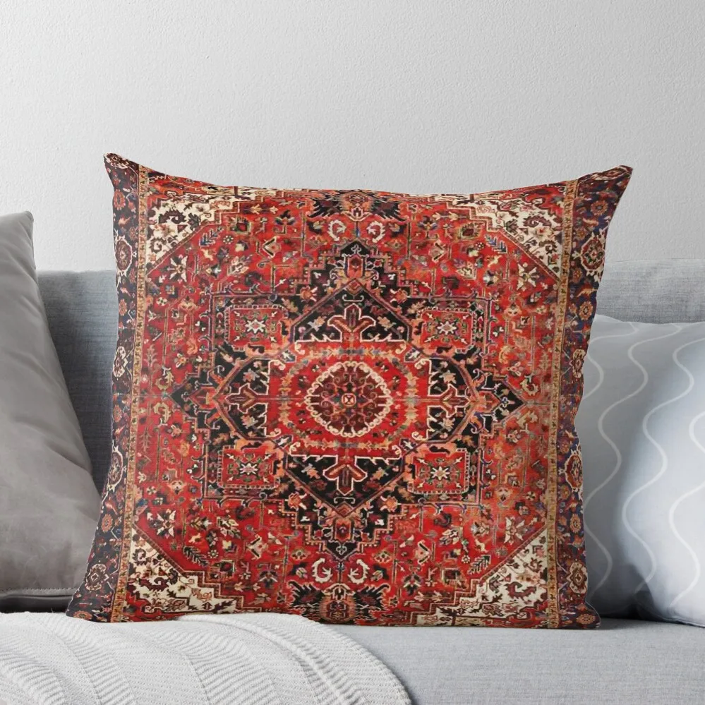 

Heriz Antique Vintage Boho Persian Carpet Print Throw Pillow Room decorating items christmas ornaments 2024 Custom Cushion Photo