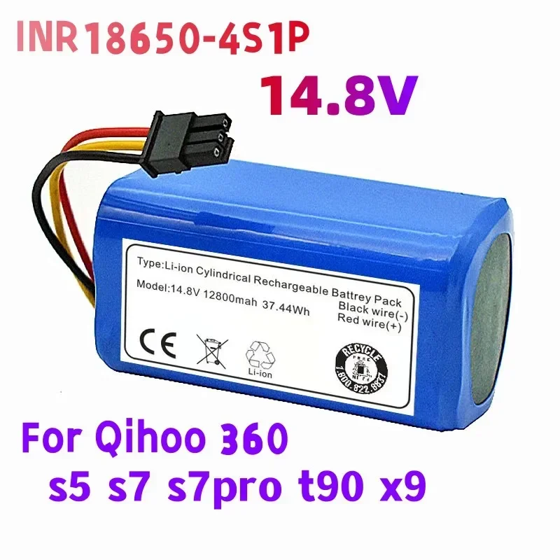 

14.8v 12800mah robot vacuum cleaner battery for qihoo 360 s5 s7 s7pro t90 x9 robotic vacuum cleaner batteries replacement