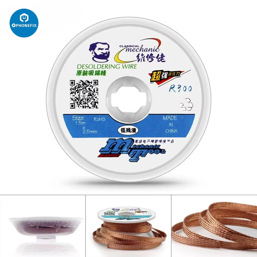 ช่าง1.5Mm 2Mm 2.5Mm 3Mm 3.5Mm สายเชื่อม Desoldering Braid Solder Remover สายไฟ flux BGA Repair เครื่องมือ