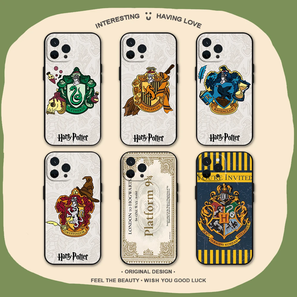 Magic Potters Ring Wand Phone Case for iPhone 11 12 13 14 15 16 Max Pro Plus Soft Shell