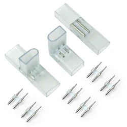 220V Led Strip Connector 2Pin 4Pin I L T shape Connection Accessories for Single Color or RGB Led Neon Tape Light 220V
