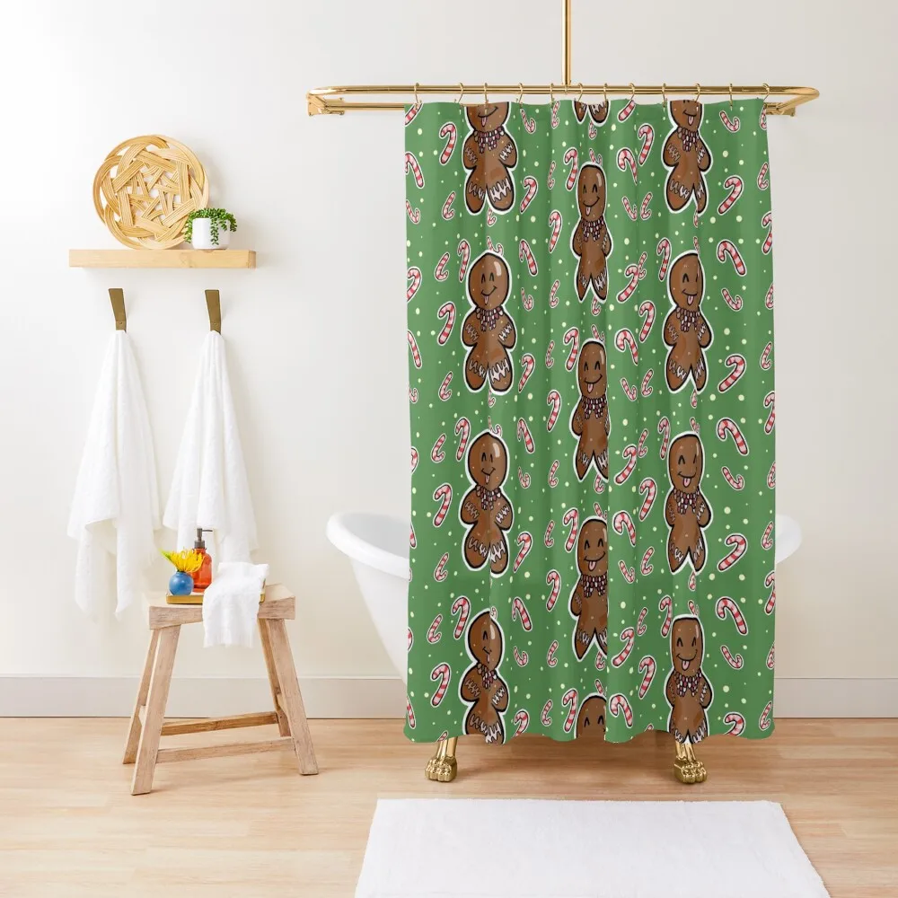 

Gingerbread Friend Pattern Shower Curtain Bathroom Decor Toilet Accessories Bathroom Shower For Bathroom Set Bathtub Curtain