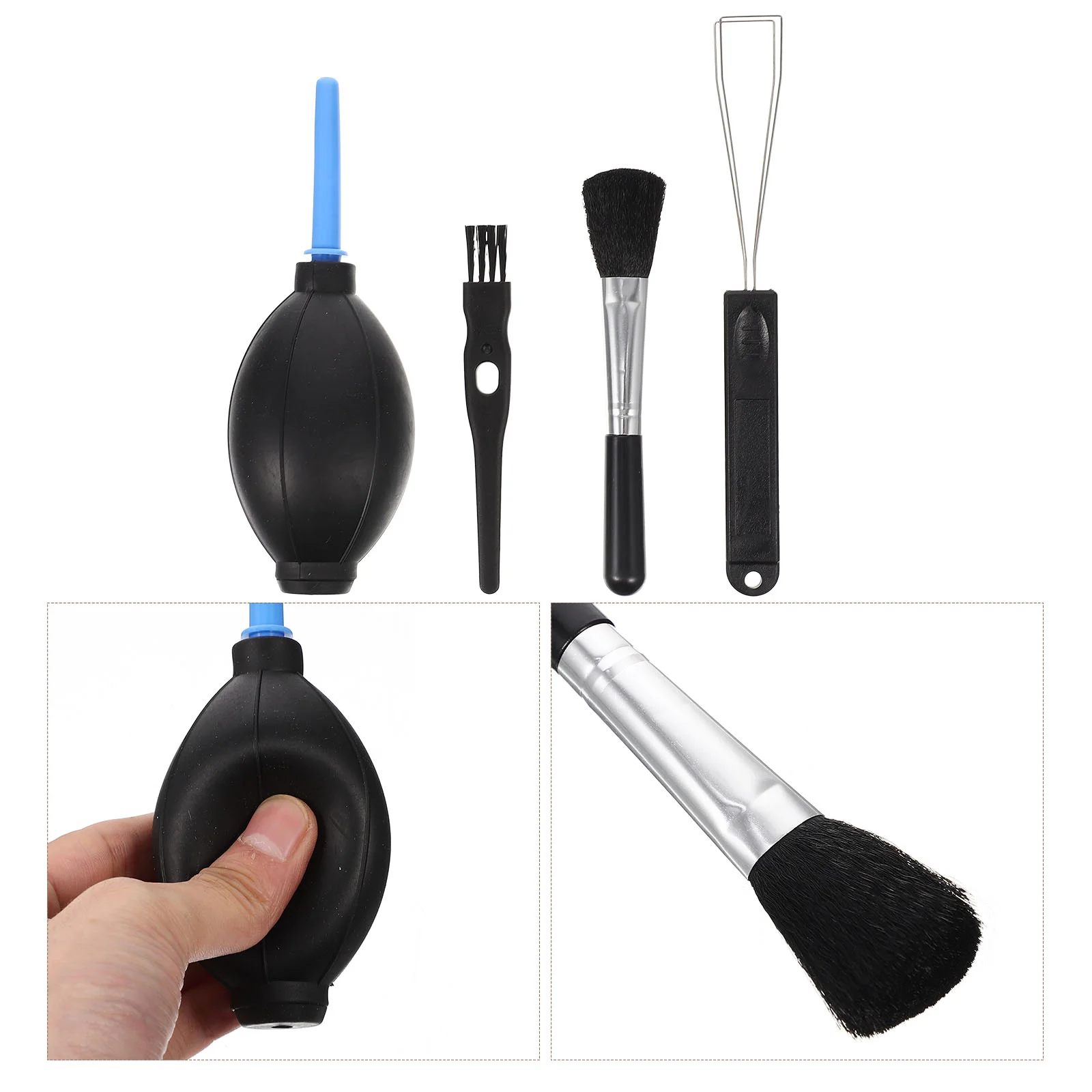 All Purpose Cleaner Keyboard Cleaning Brush Computer Tool Kit Laptop Dust Universal Keycap Puller Black