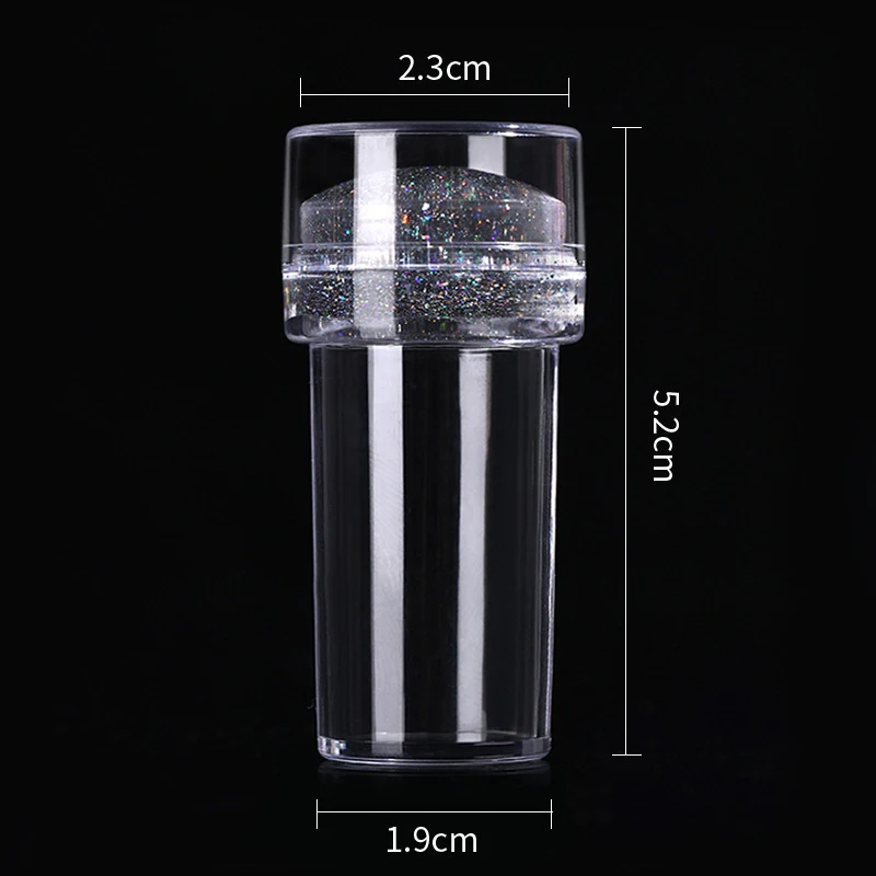 Laser kleurrijke siliconengel Nail Art Stamper & Scraper Plate nagel stempelen nagels