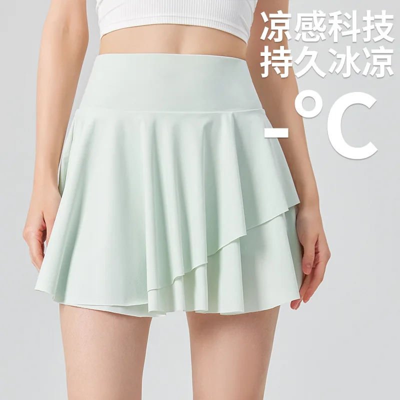 

2024 Women's Sports Golf Skirt Quick-Drying Sports High Waist Pleated Short Skirt