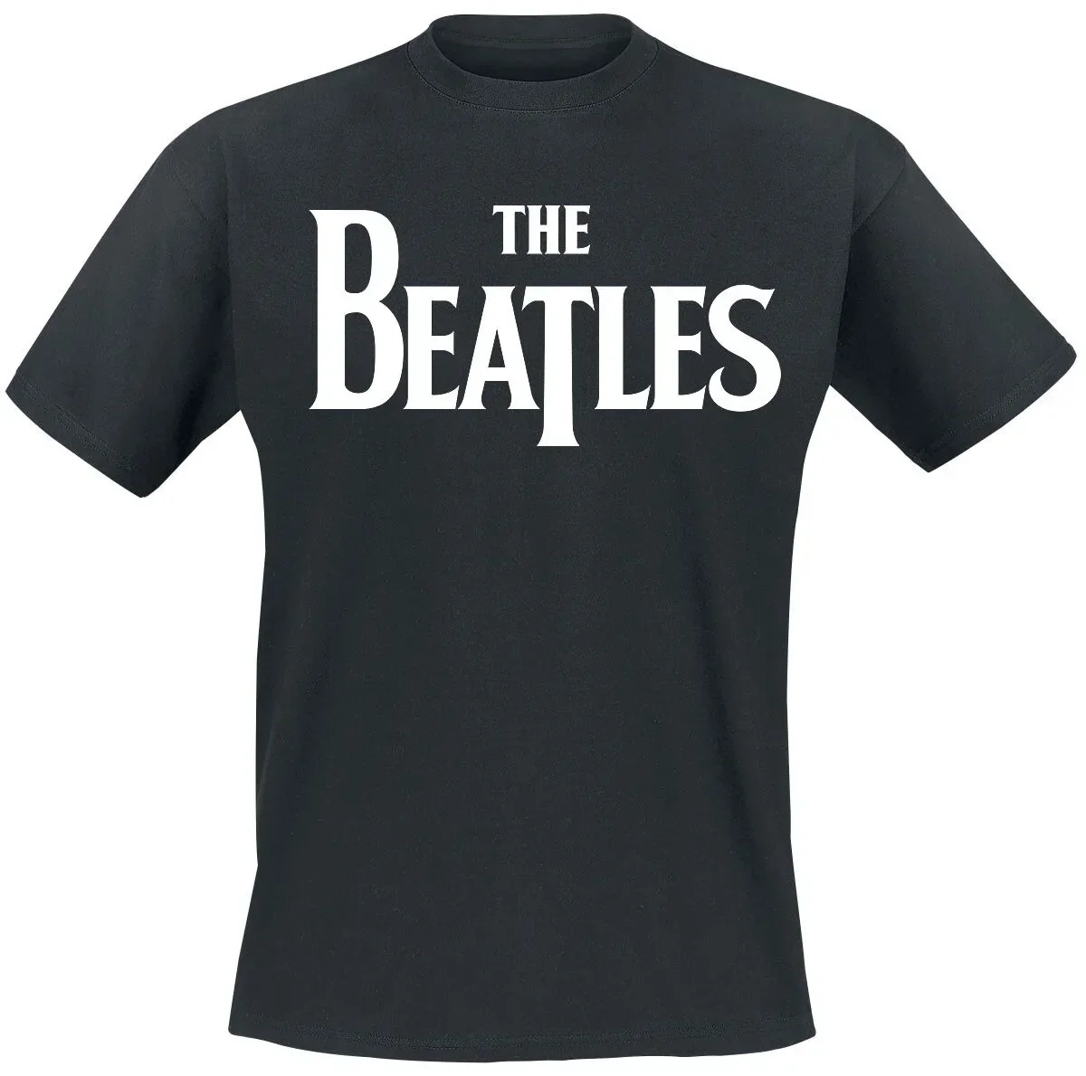 The Beatles 4 Porträts Gittermuster Unisex Baumwoll-T-Shirt Schwarz-Weiß-Druck Rock Casual Tee – Detail 2