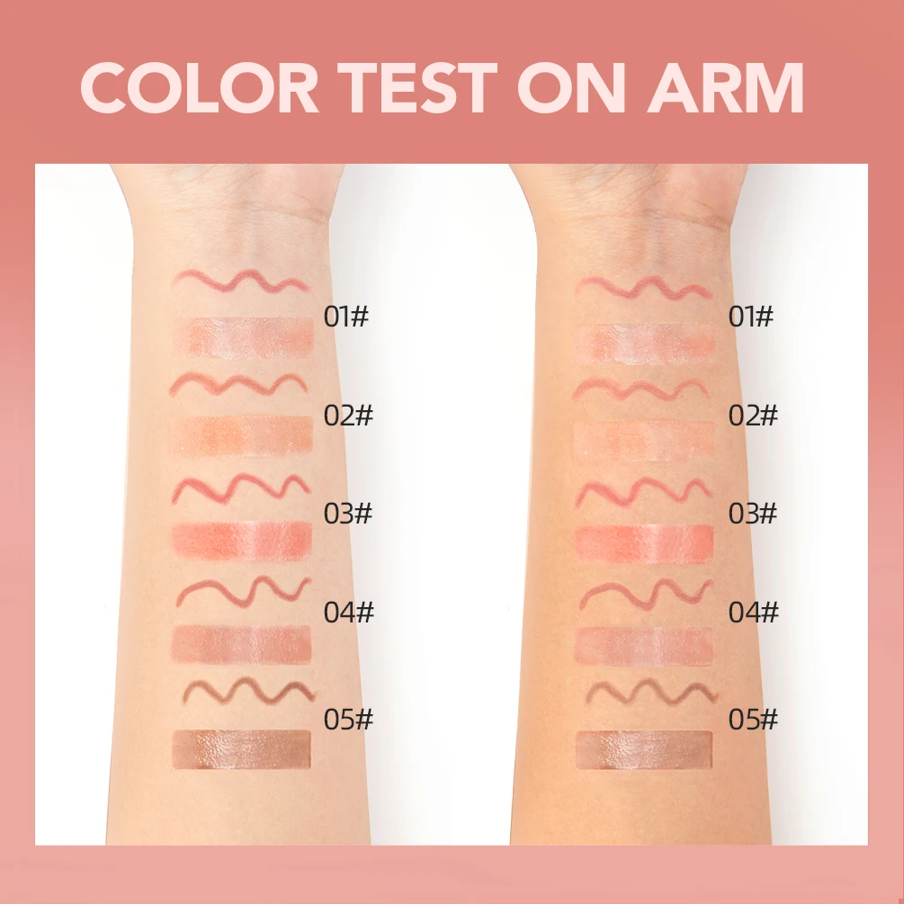 QIBEST Doppia Testa Specchio Lip Glaze 2 in 1 Lipliner Penna Acqua Luce Lip Gloss Trucco Velluto Opaco Lip Liner Matita Contorno Stick