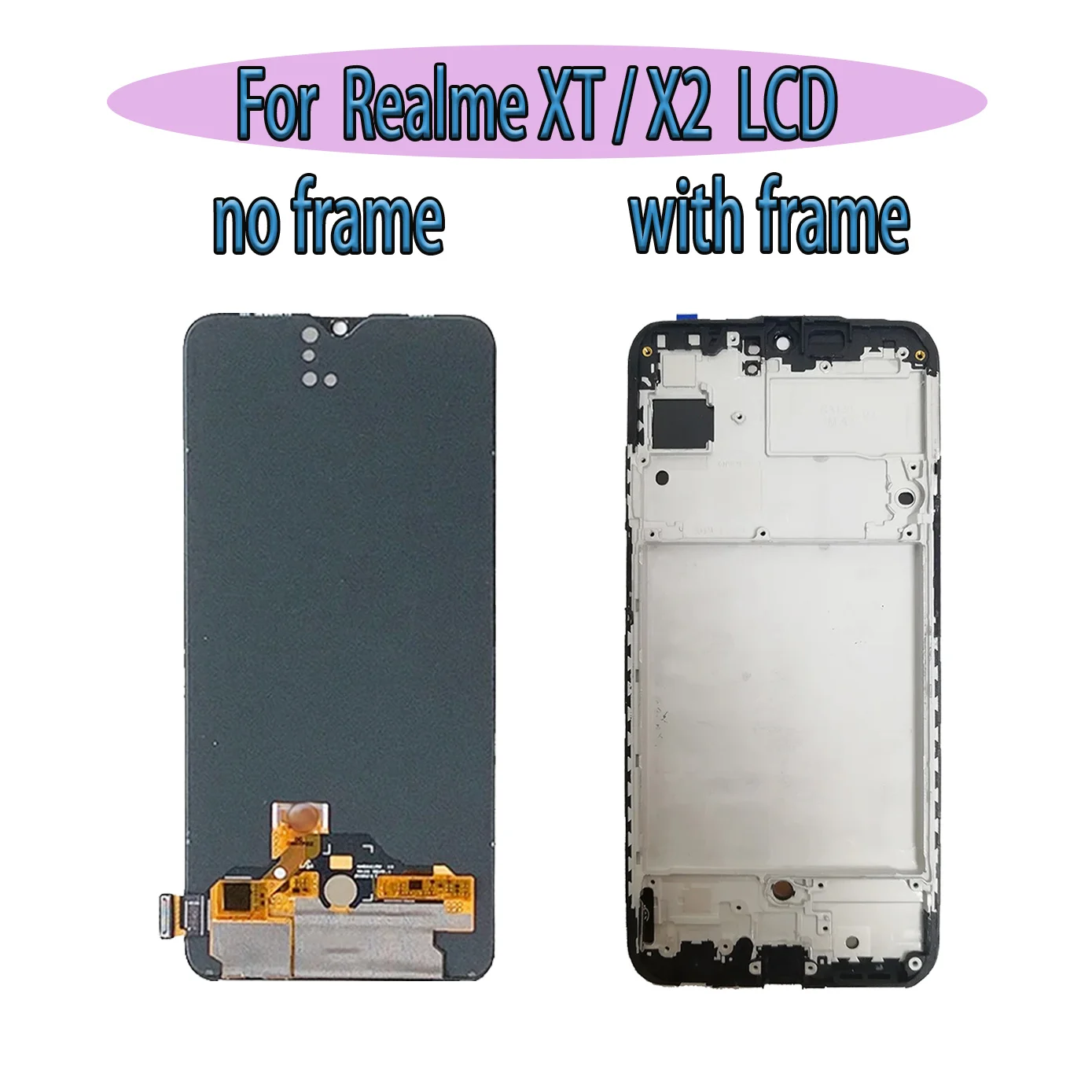 AMOLED For Realme X2 LCD Touch RMX1992 RMX1993 RMX1991 Display Digitizer Assembly For OPPO Realme XT RMX1921 LCD Display Screen