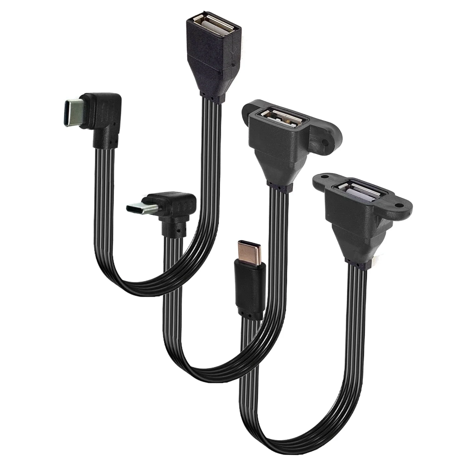 

5CM 10CM 20CM 30CM 50CM C-type OTG adapter USB3.1 C-type to USB 2.0 female, high-speed transmission, Flat C-type OTG data cable