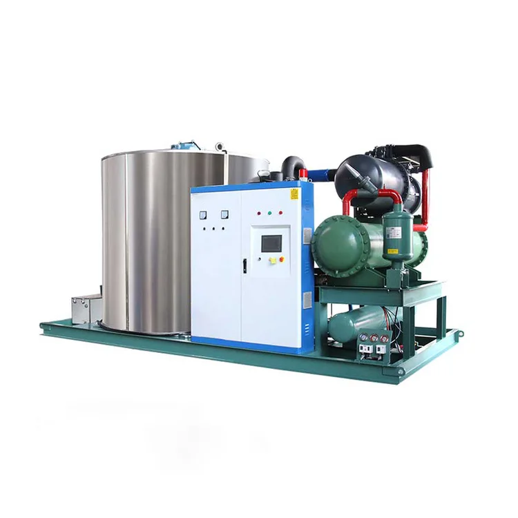 Industry Ice Maker High Productivity Energy Saving Flow Low Resistance Copeland/ Compressors 380V/3P/50Hz Flake Ice Machine