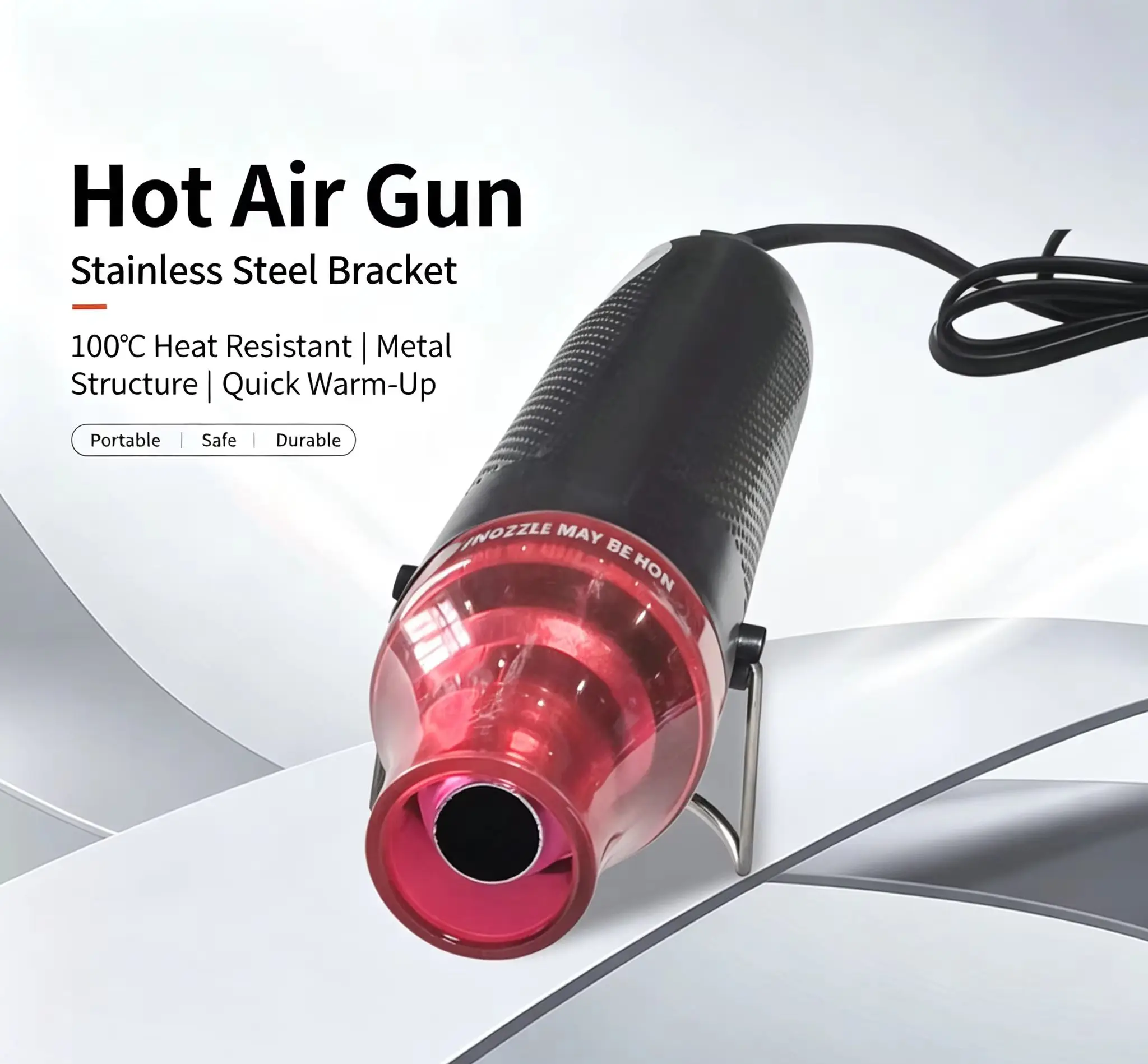 300W Hot Air Gun PVC Multi Function Handheld Electrical Heat Tool Portable Mini Heater for DIY Craft Embossing Shrink Wrapping