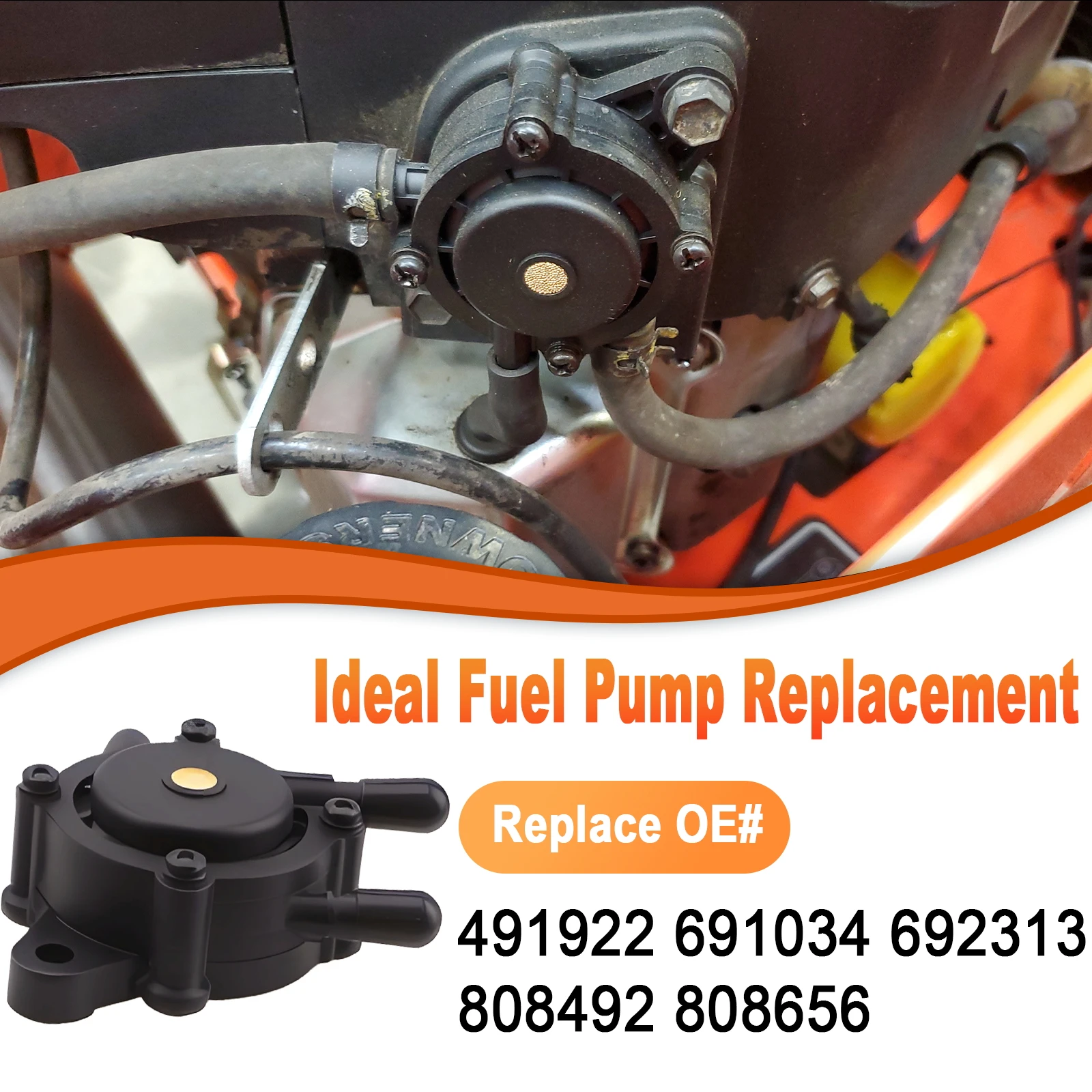 1 conjunto de bomba de combustível com filtro para Briggs & Stratton 692313 491922 Kohler 24 393 04-S 16-S compatível com Honda Kawasaki Yamaha