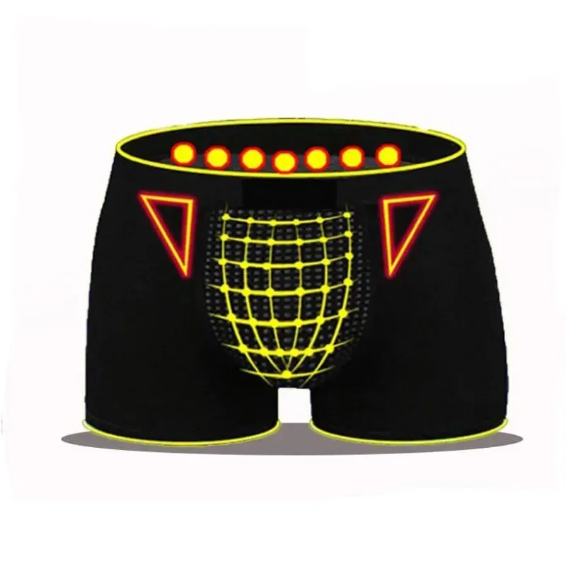 Boxer Fisiologici da Uomo 2026 con Magneti, Funzione Terapeutica, Rete Traspirante, Pantaloncini con Terapia Magnetica, Boxer Energetici