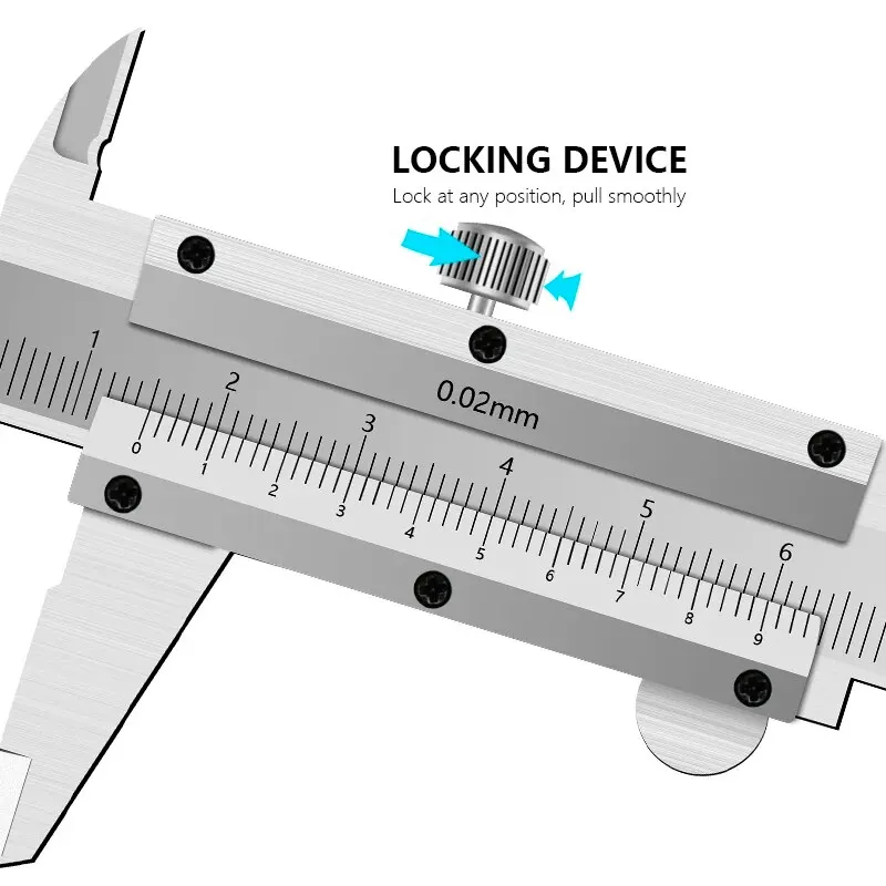 XCAN Calipers Vernier Caliper 0-100mm Precision 0.02mm Carbon Steel Gauge Measuring Instrument Tools