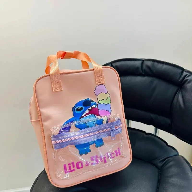 Disney Stitch 2025 Nieuwe zomer Jelly oranje Leuke en modieuze kinderrugzak Mini-rugzak voor jongens en meisjes