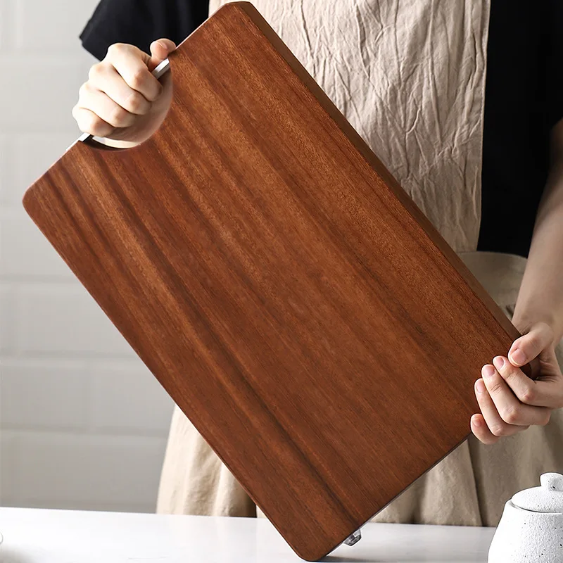 Ebony wood splicing wooden cutting board, kitchen household double-sided wooden chopping board