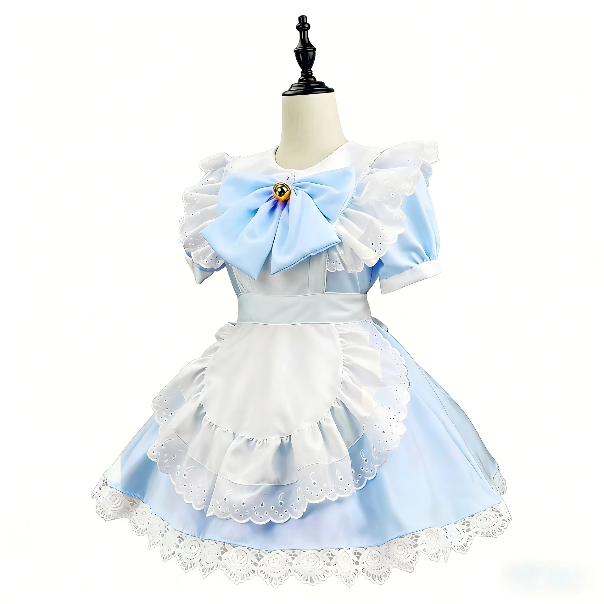 Lolita Maid Outfit Cute Bow Dress Girlie Cosplay Anime Costume