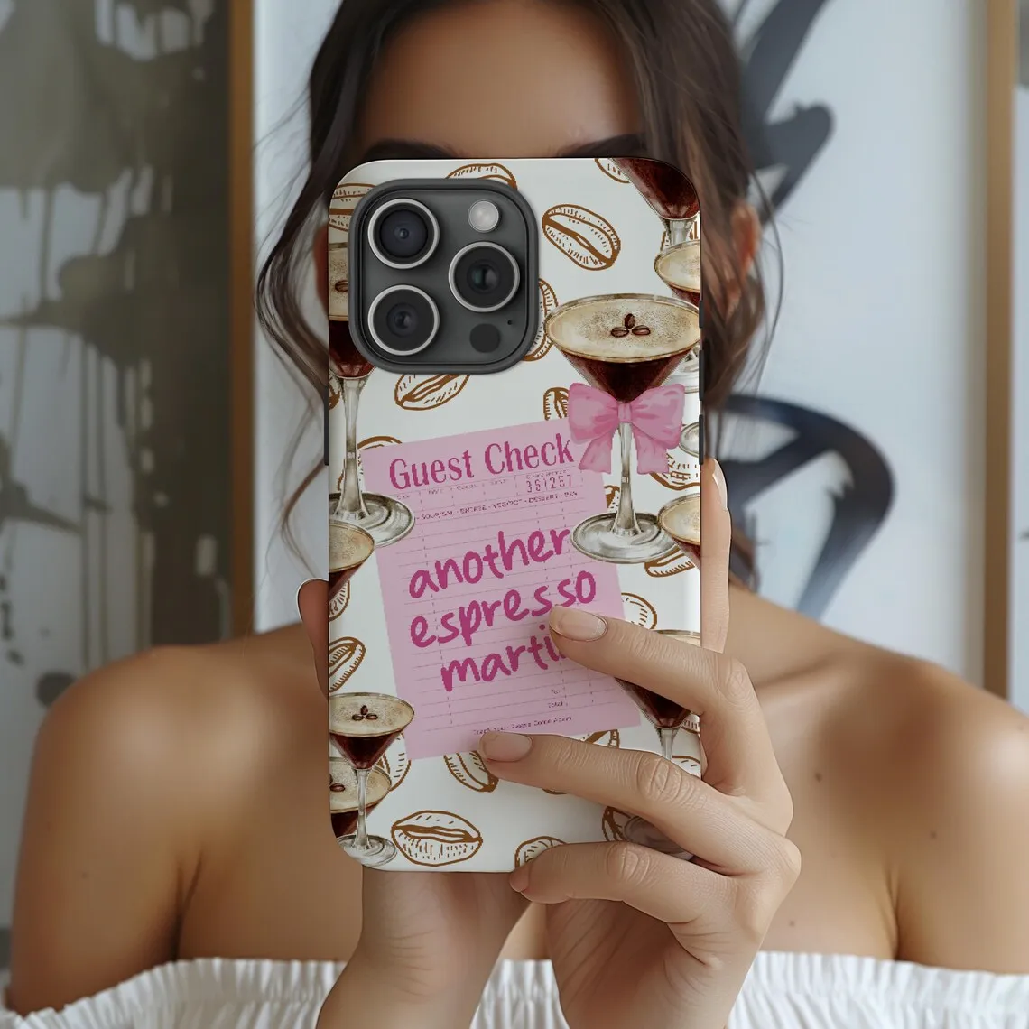 القهوة الفاخرة تصميم جراب هاتف آيفون 17 16 15 14 13 12 11 7 8 الهواء برو ماكس زائد الفاخرة طبقة مزدوجة الغطاء الخلفي #4