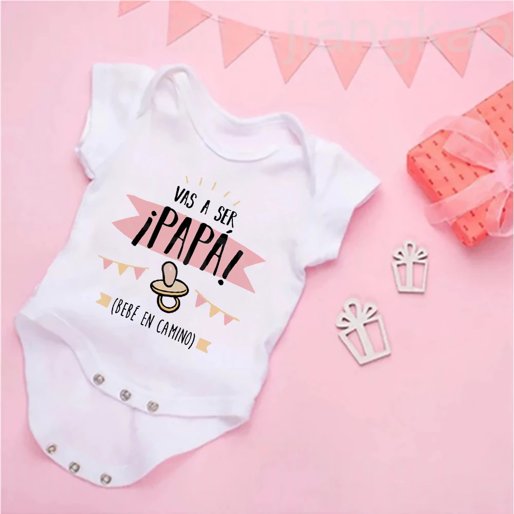 

You're Going To Be A Dad Baby on The Way Print Newborn Bodysuit Pregnancy Announcement Clothes Baby Reveal Romper for Daddy Gift