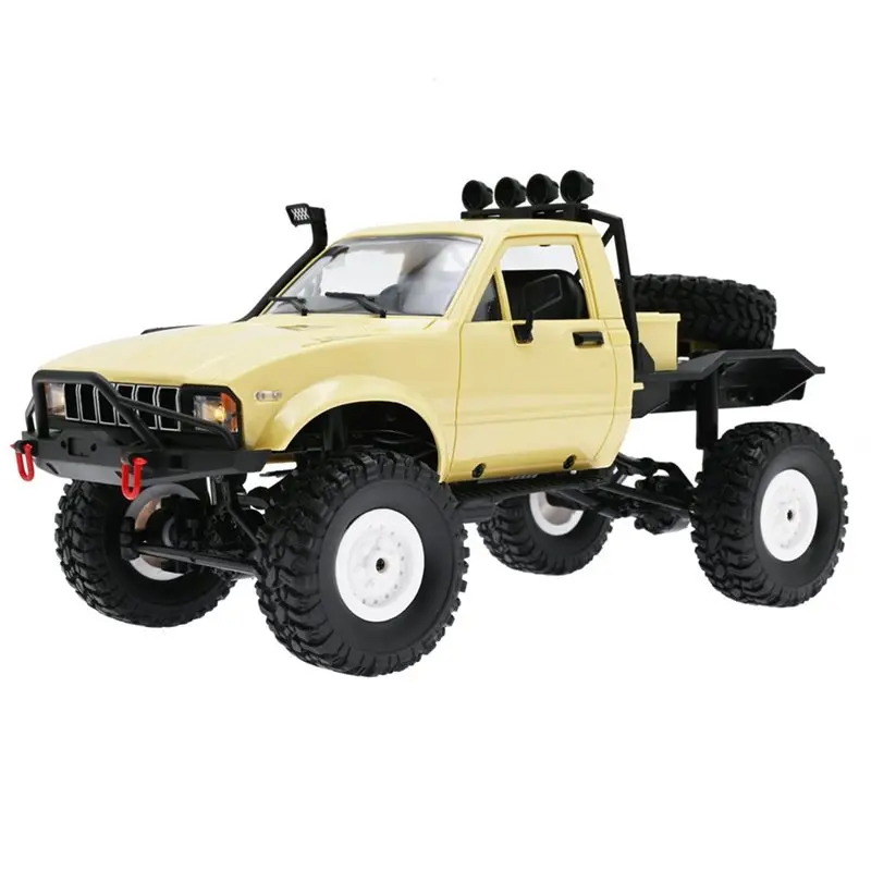 【NEW USER EXCLUSIVE】WPL Yellow C14 RC Car 1:16 Scale 2.4G 4WD Remote Controlled Pick-Up Truck Electric Off-Road Vehicle LED
