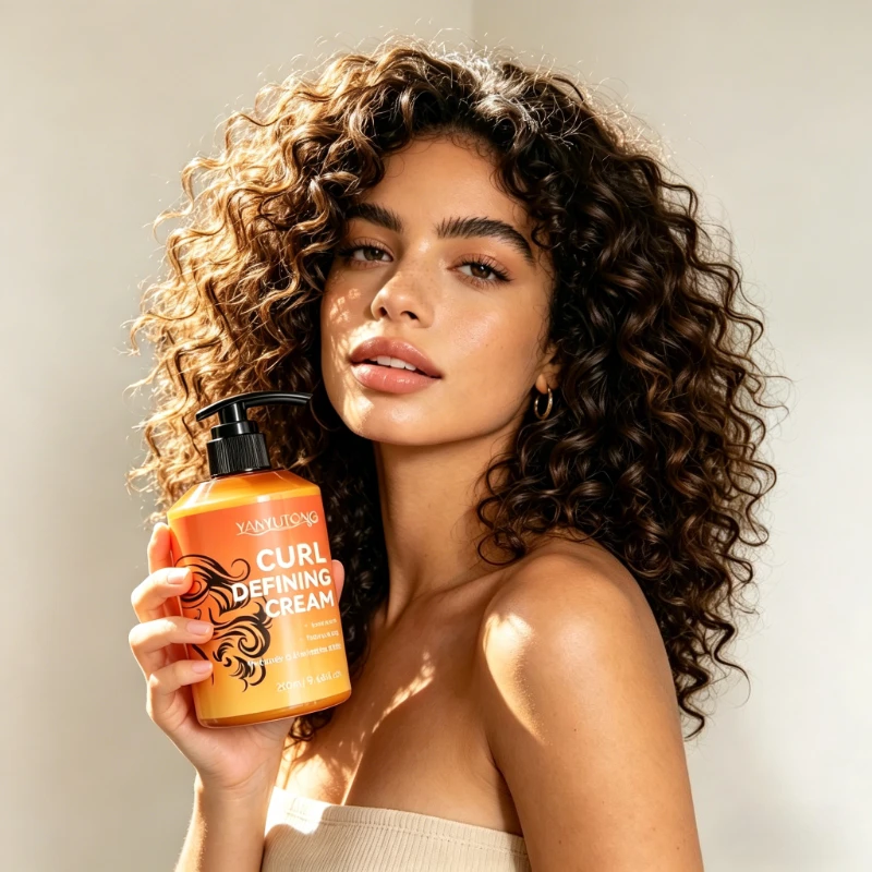 280ml Curl Defining Cream Anti-Frizz Non-sticky Elastic Post Perm Curl Care Quick Setting Volumizing Long Lasting Hold