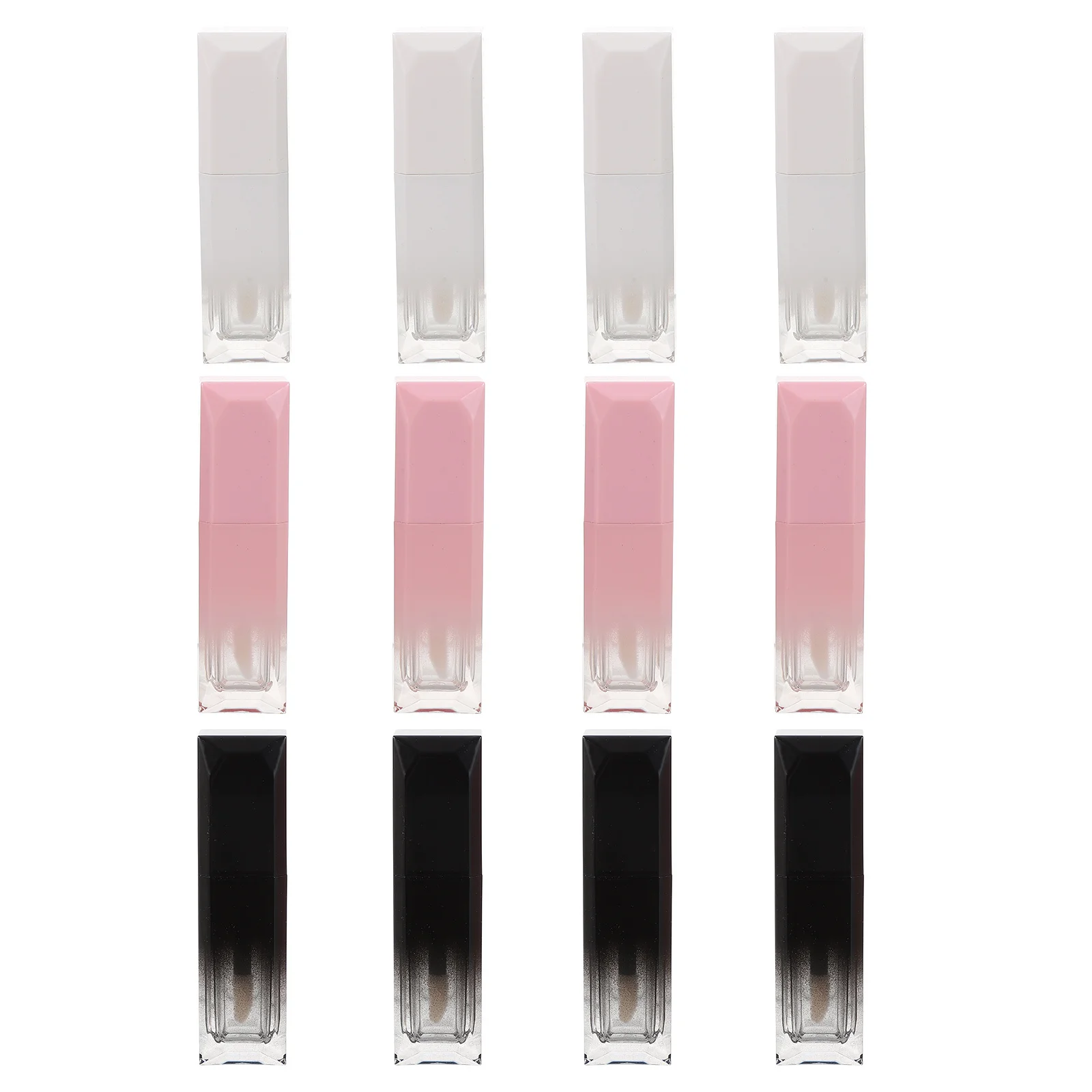 12Pcs Lip Gloss DIY Tubes Empty Lipstick Bottles Durable Refillable Containers for Lip Oil Color Storage Travel Use