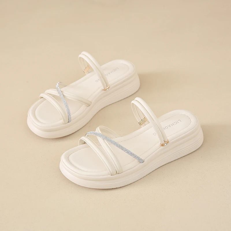 

Women's Platform Sandals 5cm Thick Sole Anti-Slip Soft Cushion Lightweight Comfortable for Summer Casual Outfits