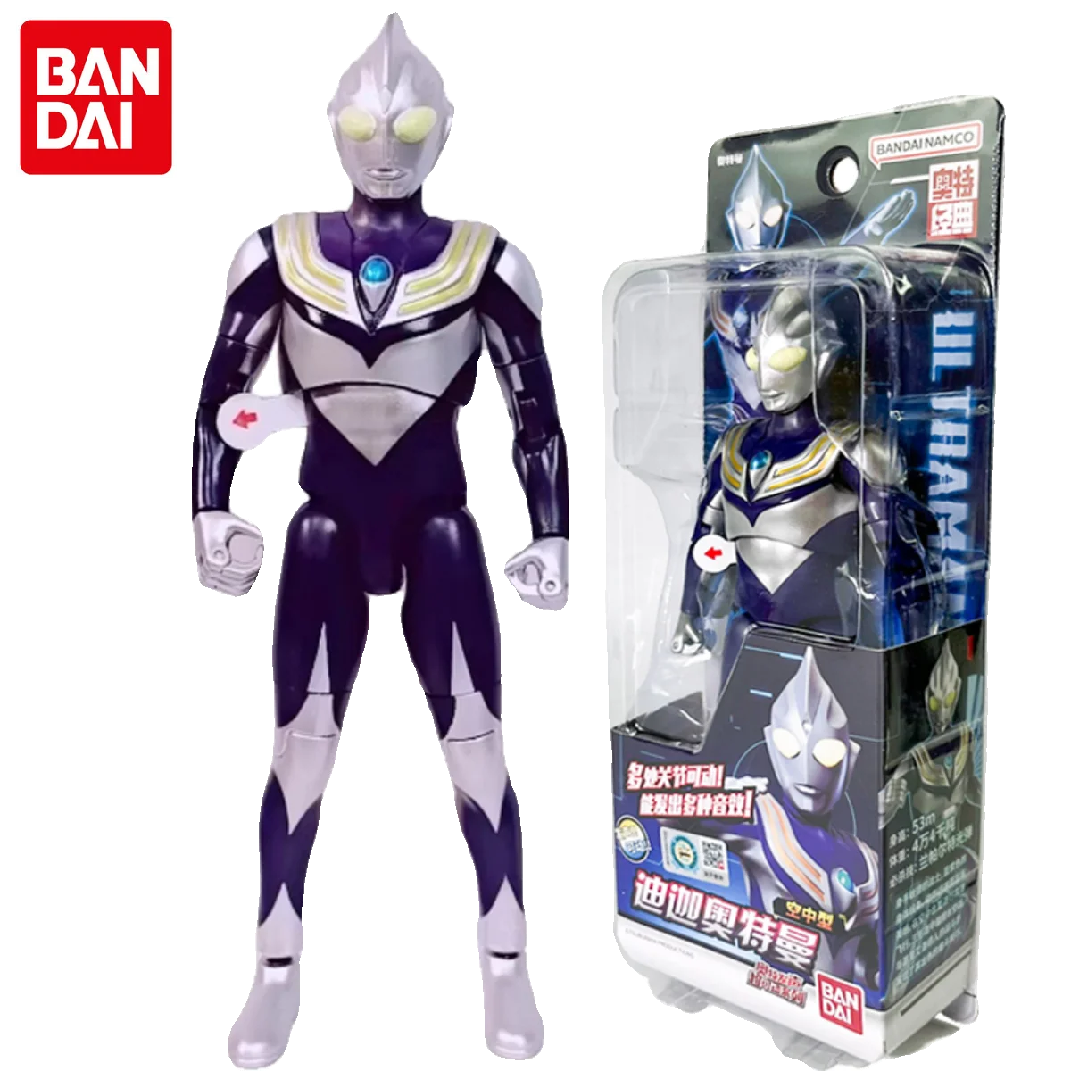 

In Stock Bandai Voice & Articulated Ultra-Action Series: Ultraman Tiga Sky Type 18cm Figure Toy Model
