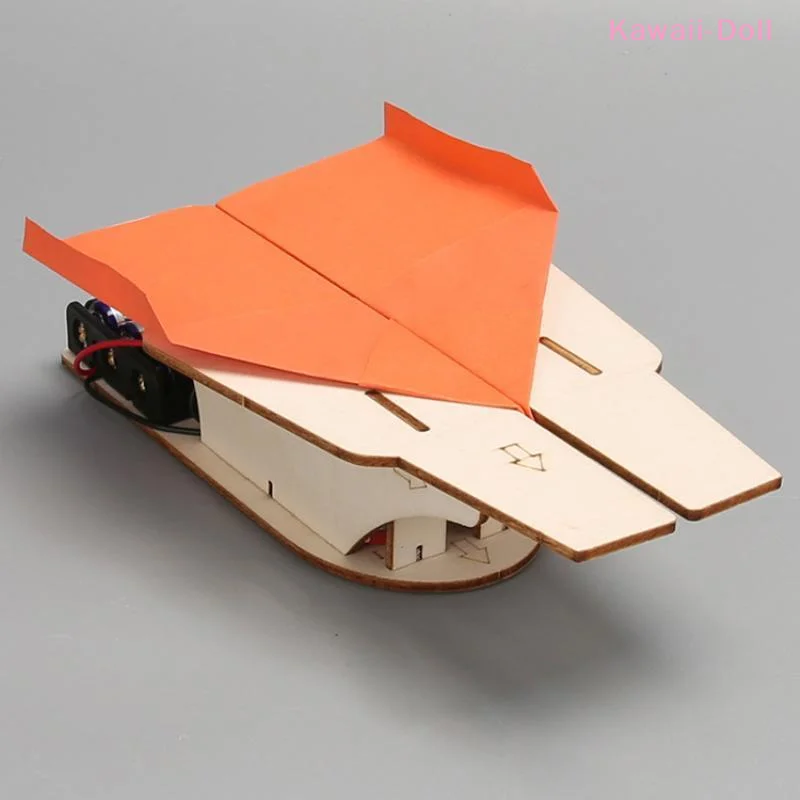 [DO]1 Set Science Experiment Teaching Tool DIY Aircraft Carrier Paper Airplane Launcher Toy Puzzle Parent Interactive Kit[DO]