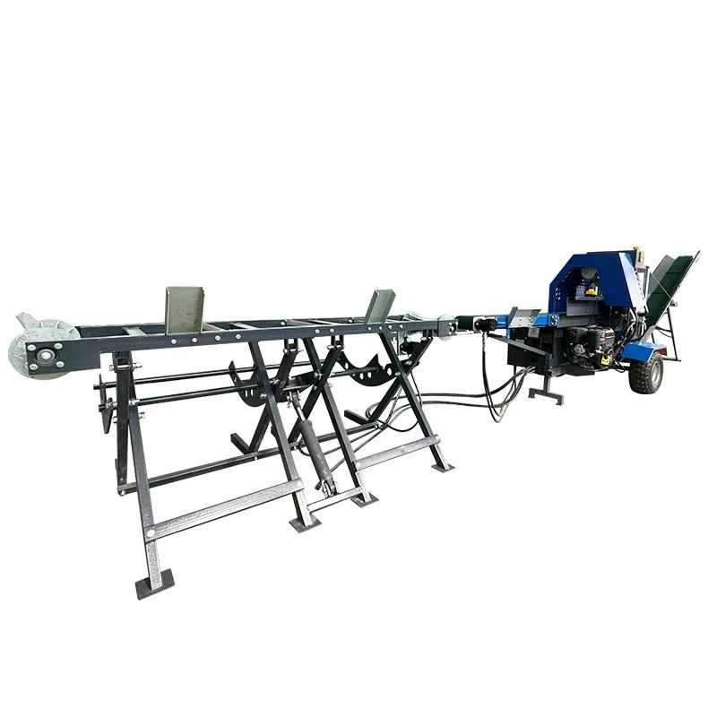 Customized 20T Automatic Firewood Processor With Log Cutter And Splitter Wood Processor With Log Lifter