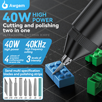 Awgem 40KHz Handheld Ultrasonic Cutter Ultrasonic cutting knife DIY Electric Carving Tools for Plastic/Resin/3D Printing/Textile